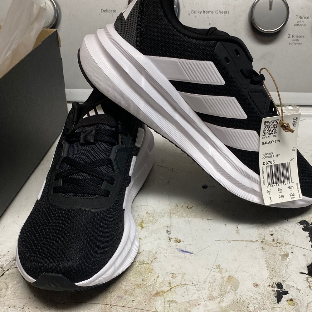 Adidas Black and White Athletic Sneakers